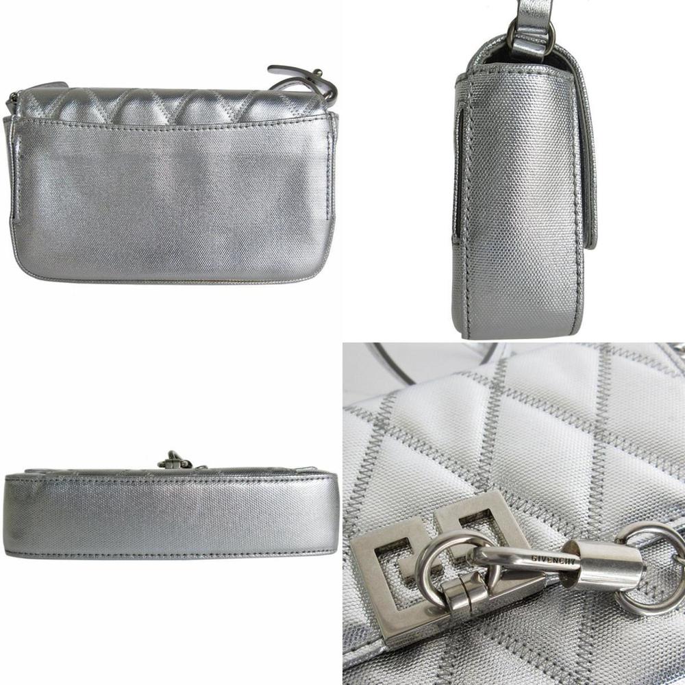 Givenchy Shoulder Bag Polyester Silver Women's S0… - image 3